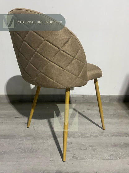 Silla Gabrielle Lino Respaldo Liso (Patas Símil Madera)
