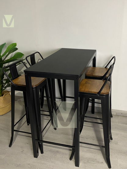 Comedor Alto estilo Bar Tolix Wood 4P