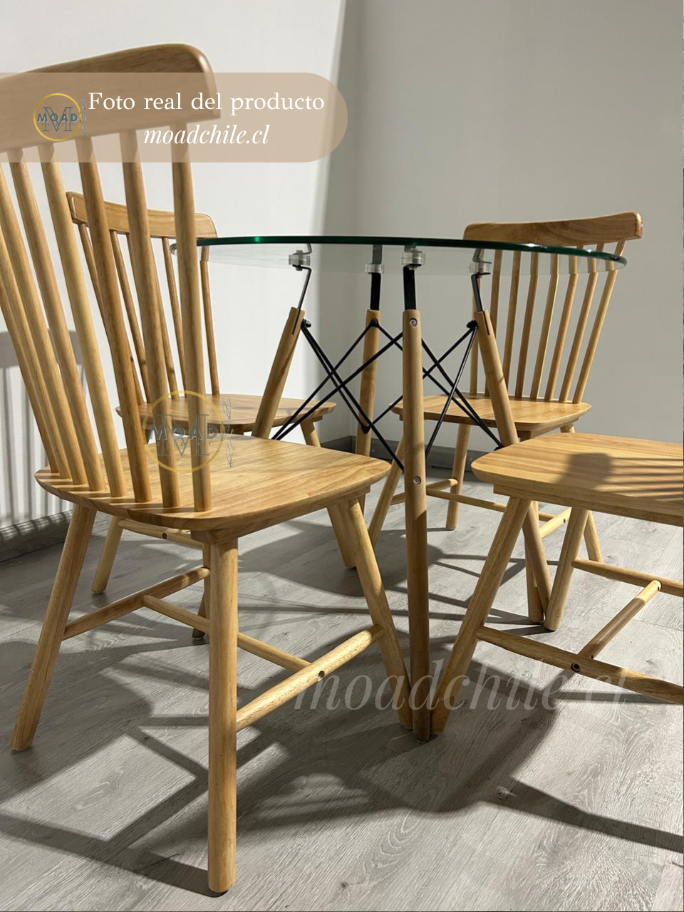 Comedor Alpes Redondo Windsor Madera 4P