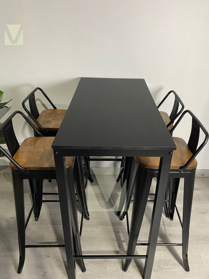 Comedor Alto estilo Bar Tolix Wood 4P