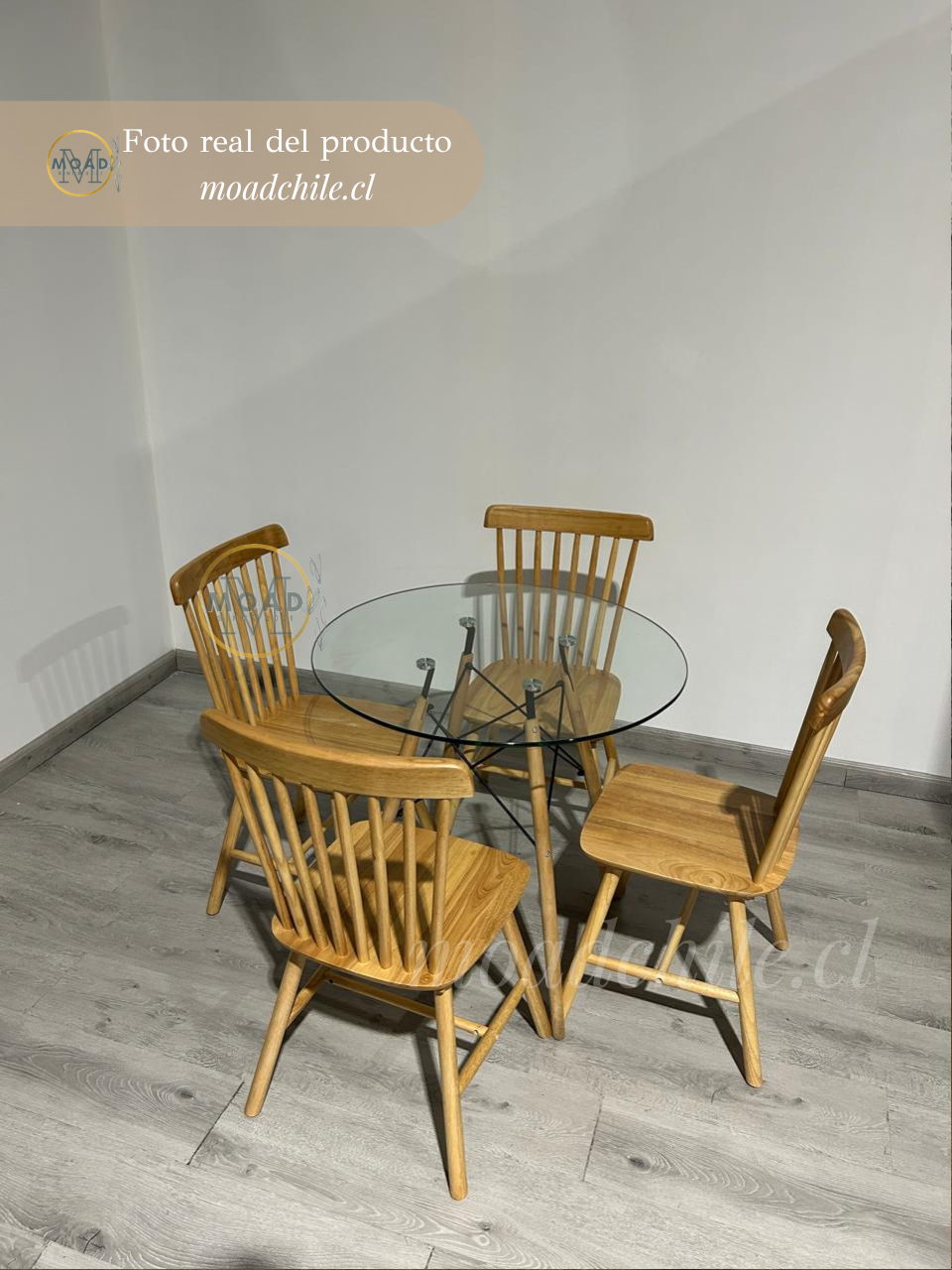 Comedor Alpes Redondo Windsor Madera 4P