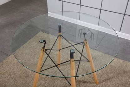 Mesa Eames Redonda Vidrio 120cm