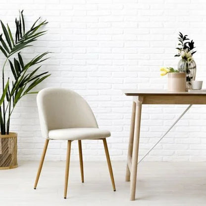 Silla Gabrielle Lino Respaldo Liso (Patas Símil Madera)
