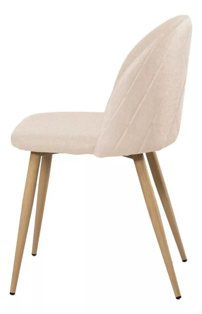 Silla Gabrielle Lino Respaldo Liso (Patas Símil Madera)