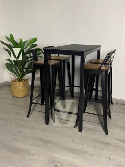 Comedor Alto estilo Bar Tolix Wood 4P