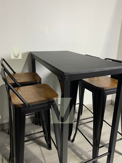 Comedor Alto estilo Bar Tolix Wood 4P