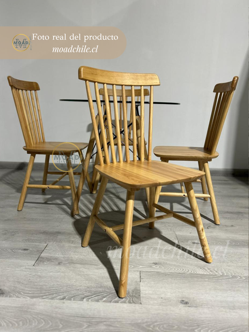 Comedor Alpes Redondo Windsor Madera 4P