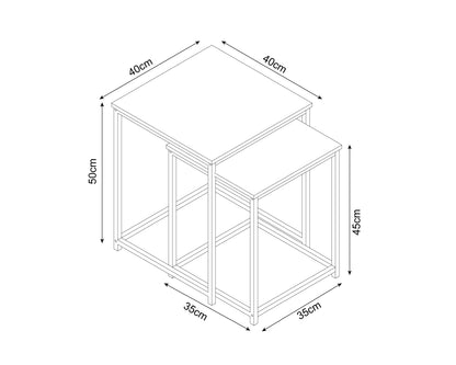 Mesa lateral Jerry Set 2 piezas