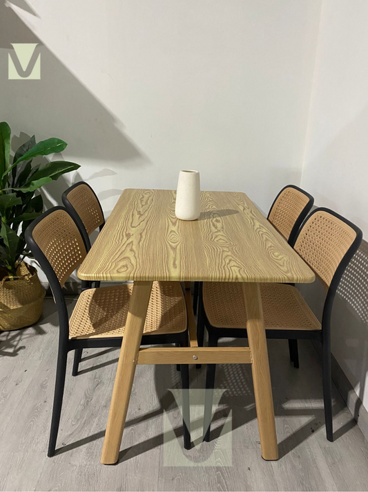 Comedor Rectangular Hoffman Wood 4p