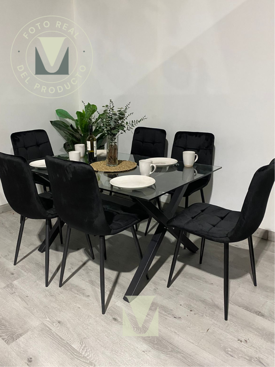 Comedor Cross Manhattan Black 6P