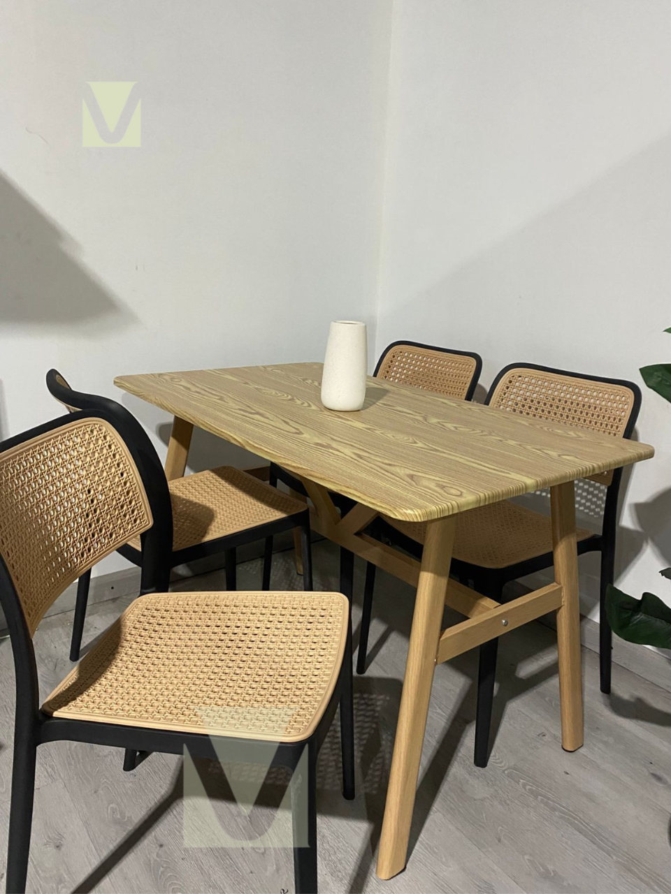Comedor Rectangular Hoffman Wood 4p
