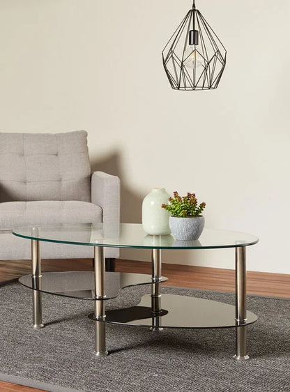 Mesa de Centro Elipse Vidrio
