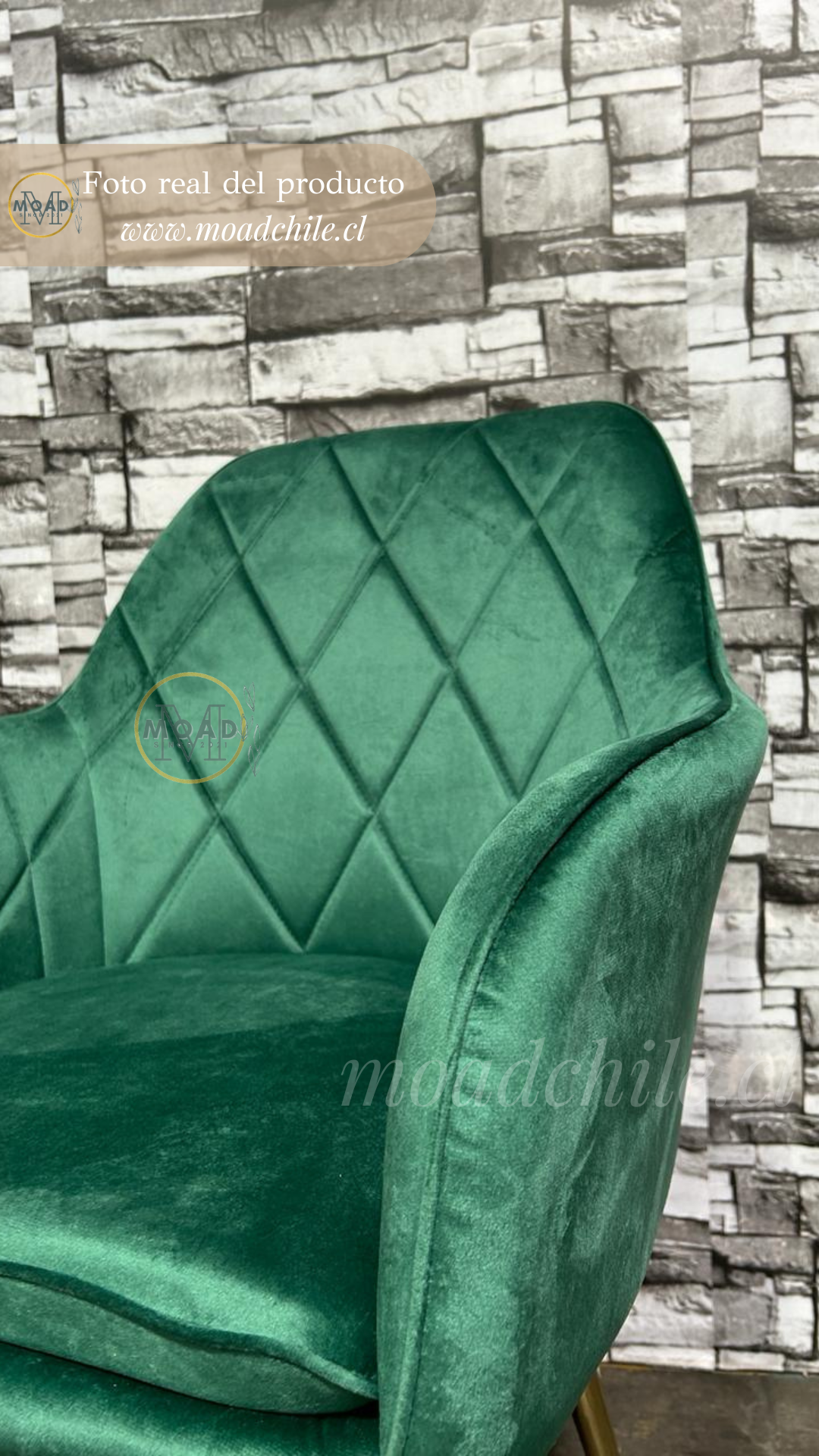 x2 Pack Sitial Poltrona Diamante Patas doradas