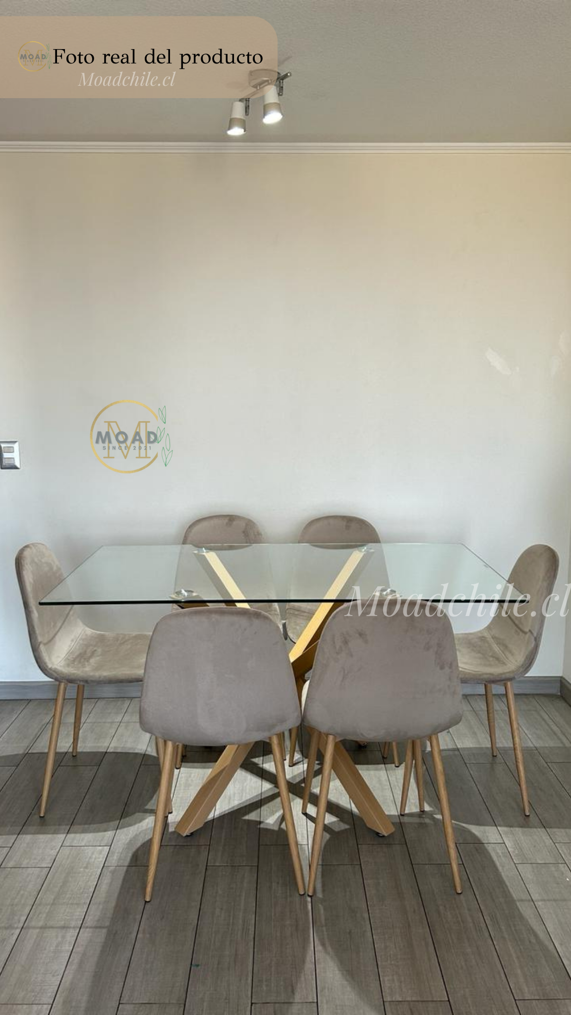 Comedor Oslo Terciopelo 6P (140cm)
