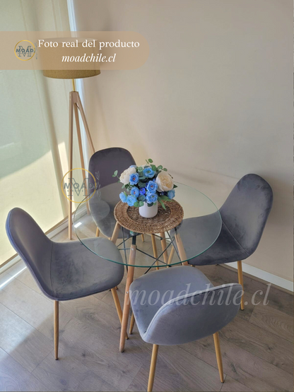 Comedor Redondo Paris Terciopelo 80cm