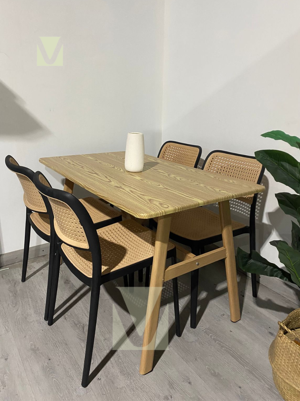 Comedor Rectangular Hoffman Wood 4p