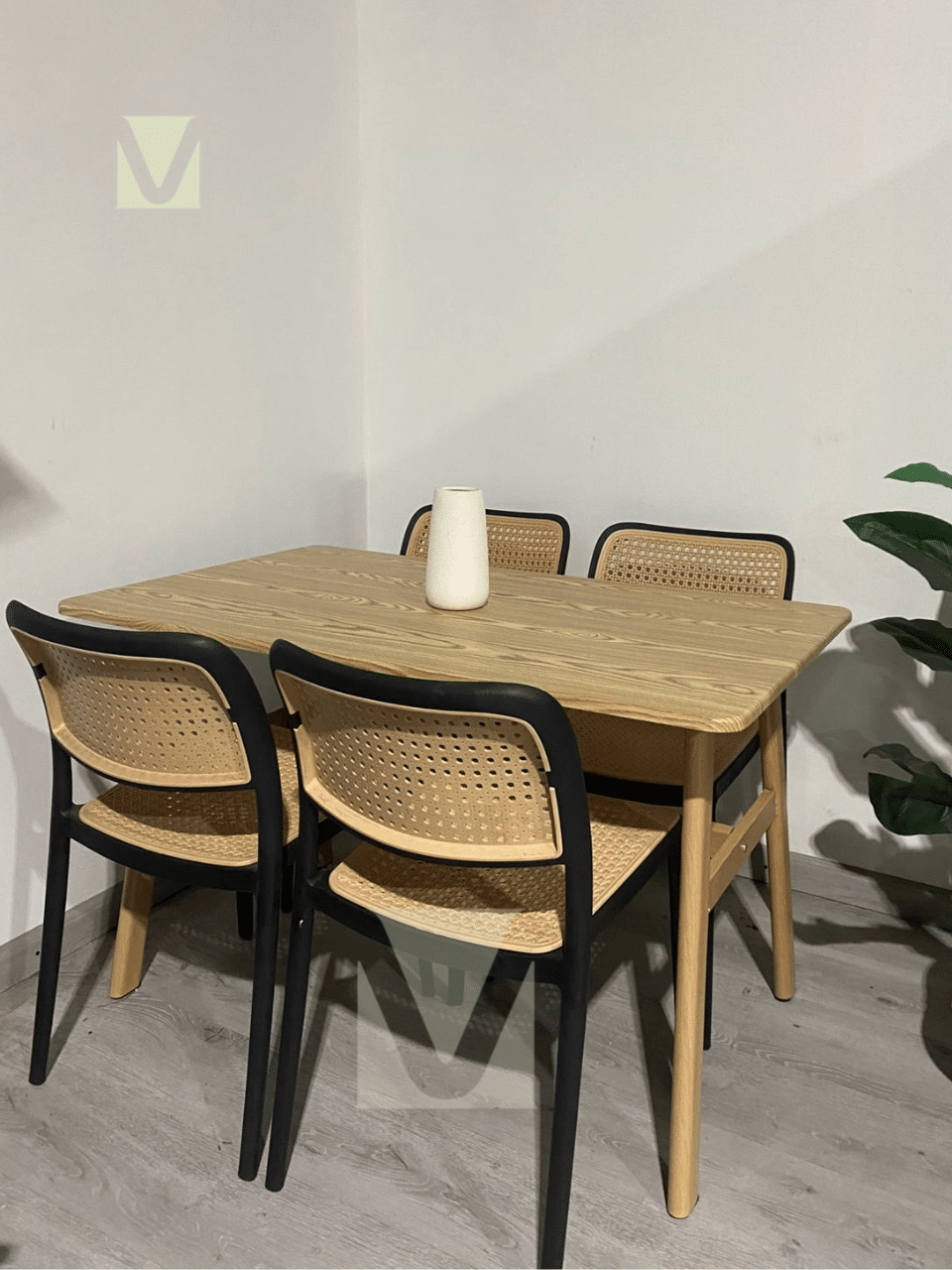 Comedor Rectangular Hoffman Wood 4p
