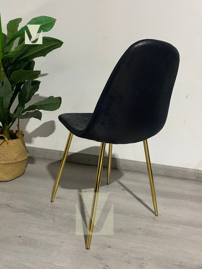 Silla Paris Ecocuero Vintage Patas Doradas