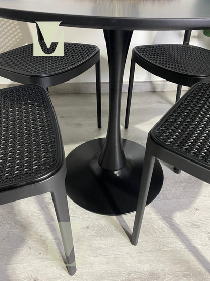 Comedor Tulip Hoffman All Black 4P
