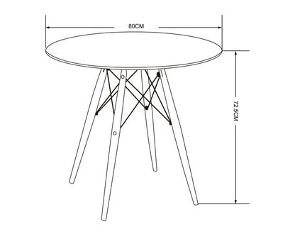 Mesa de Comedor Eames 80cm