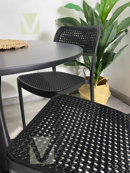 Comedor Tulip Hoffman All Black 4P