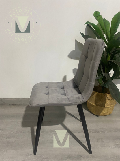 Silla Capitone GP Black Terciopelo