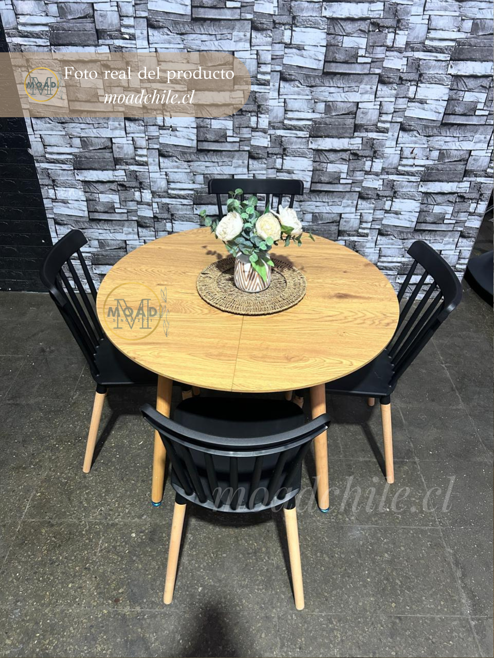 Comedor Extensible + 6 Sillas Windsor