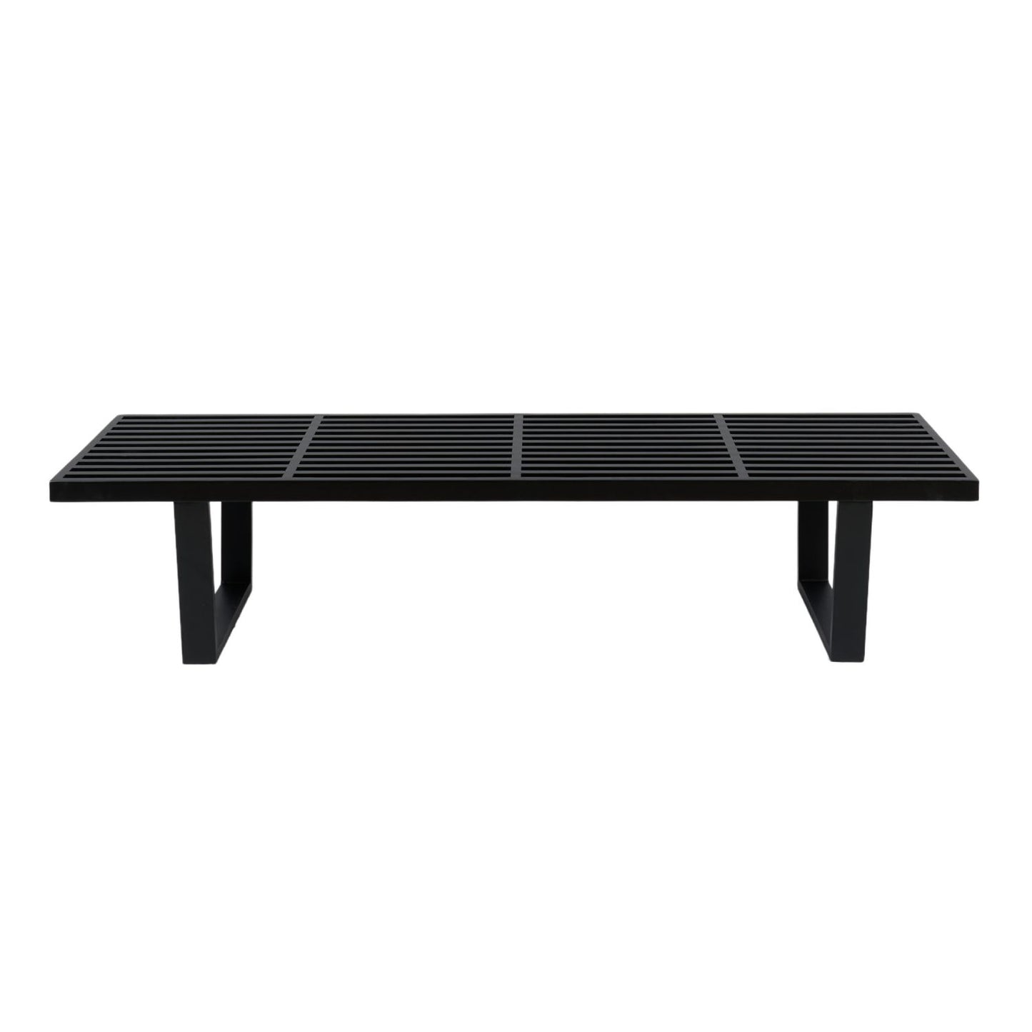 Banqueta de Madera y Metal George Nelson 160cm - Negra