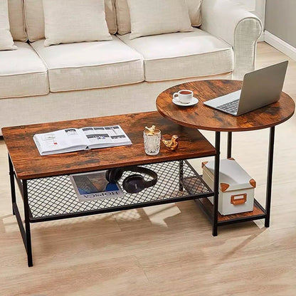 Set de Mesas de Centro Industrial en MDF - Diseño Dúo Modular
