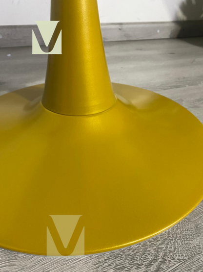 Mesa Tulip Gold MDF Simil Marmol 80cm
