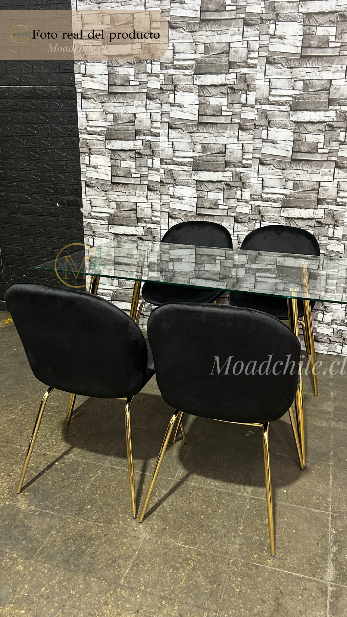Comedor Rectangular Premium Beetle Glass 4P