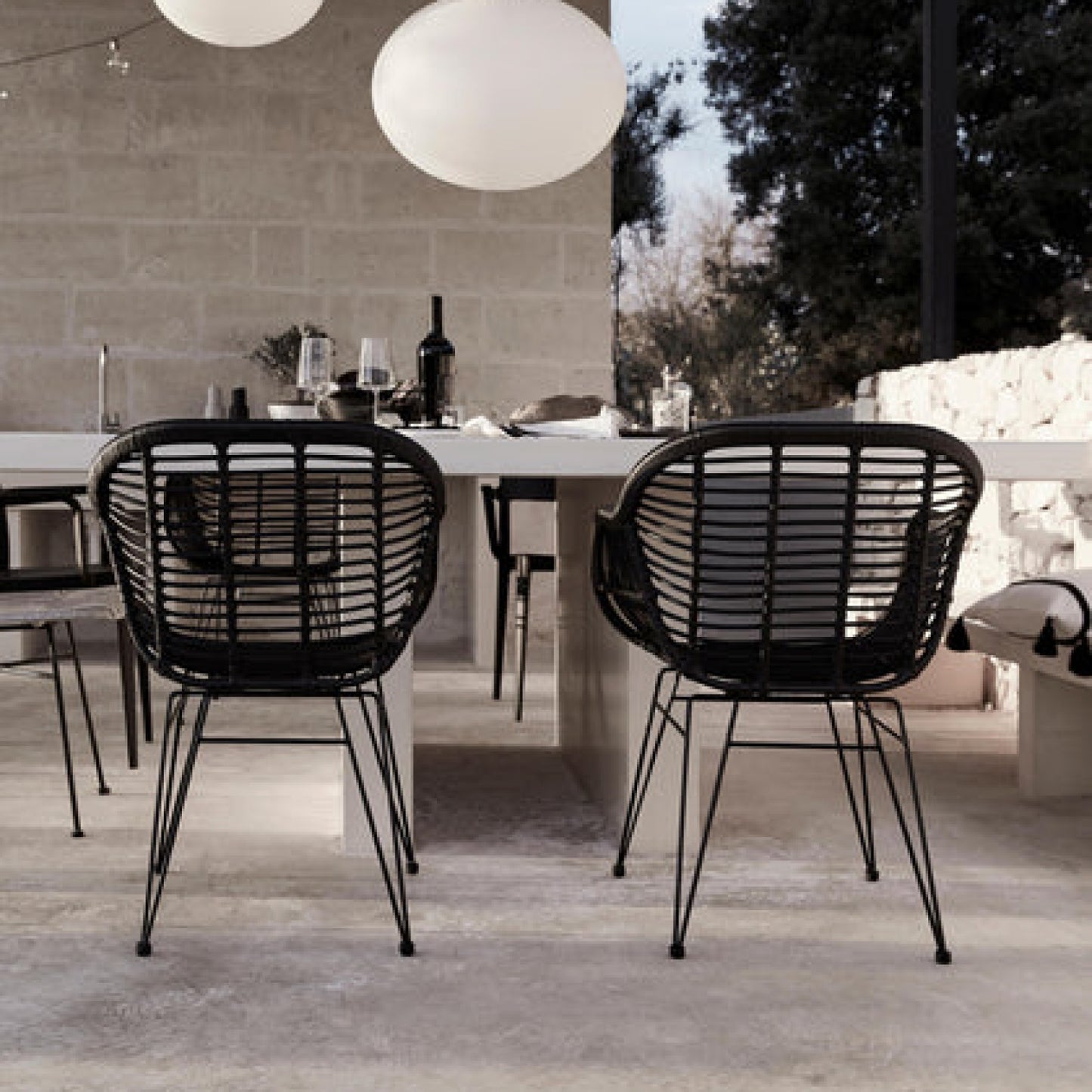 Butaca con Apoyabrazos de Terraza Rattan Grecia