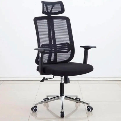 Silla de oficina mesh negra ejecutiva con apoyabrazos y cabeza
