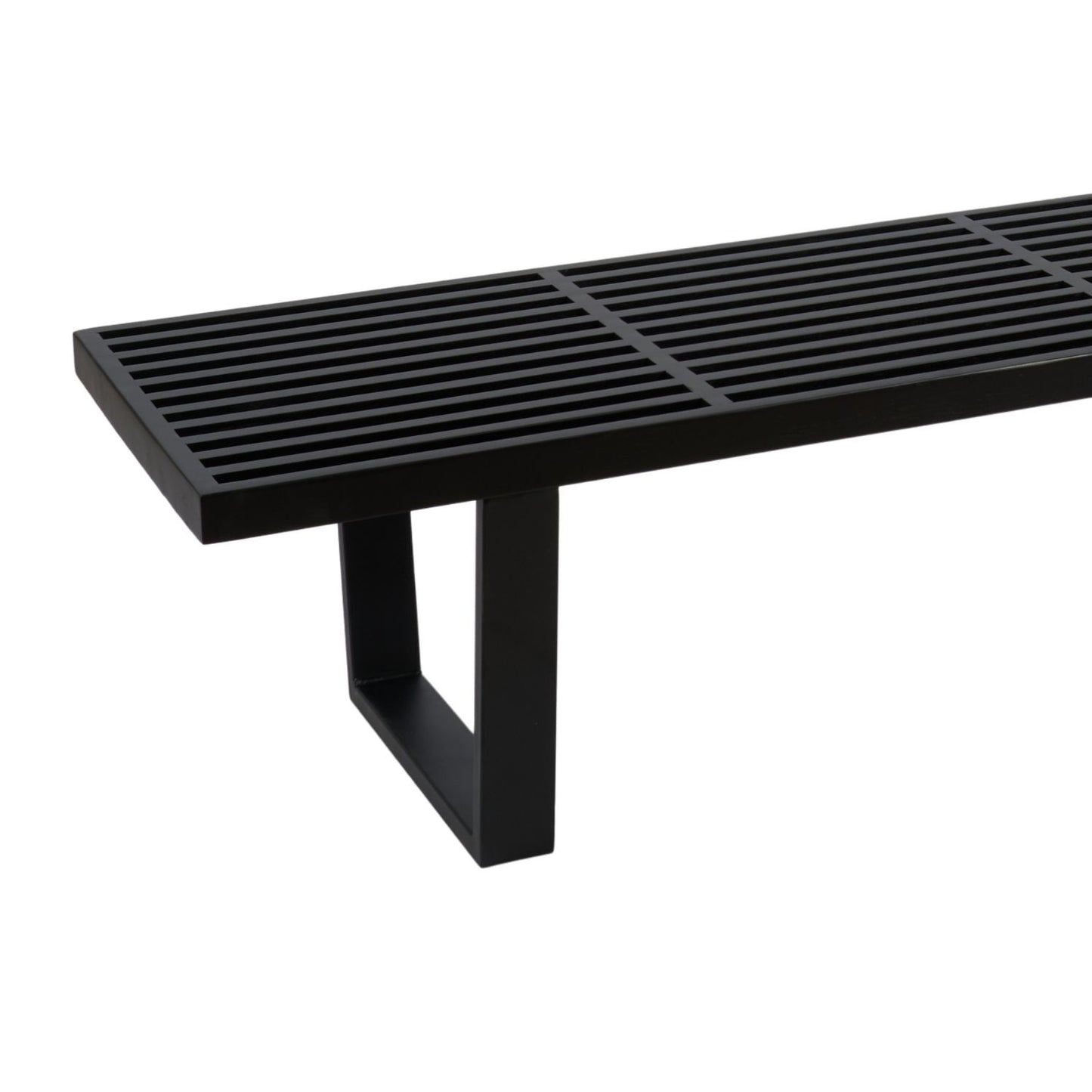 Banqueta de Madera y Metal George Nelson 160cm - Negra