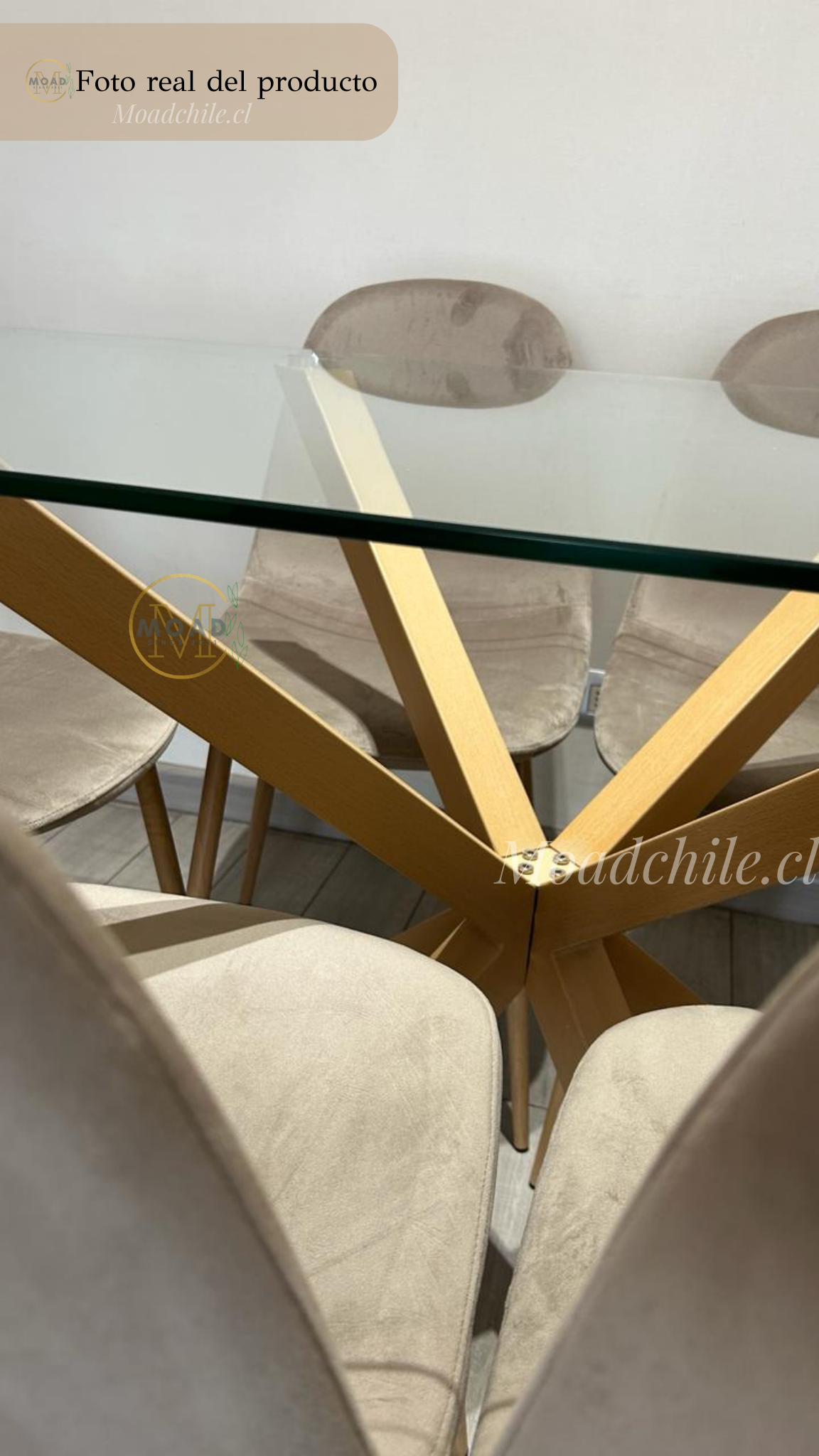 Comedor Oslo Terciopelo 6P (140cm)
