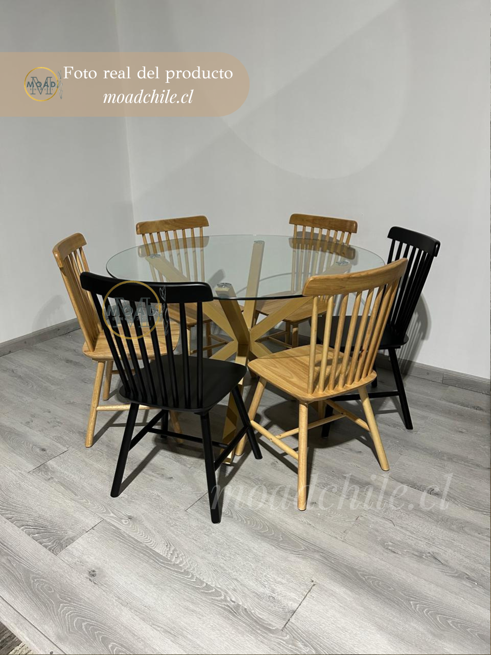 Comedor Suizo Redondo Windsor Madera 6P