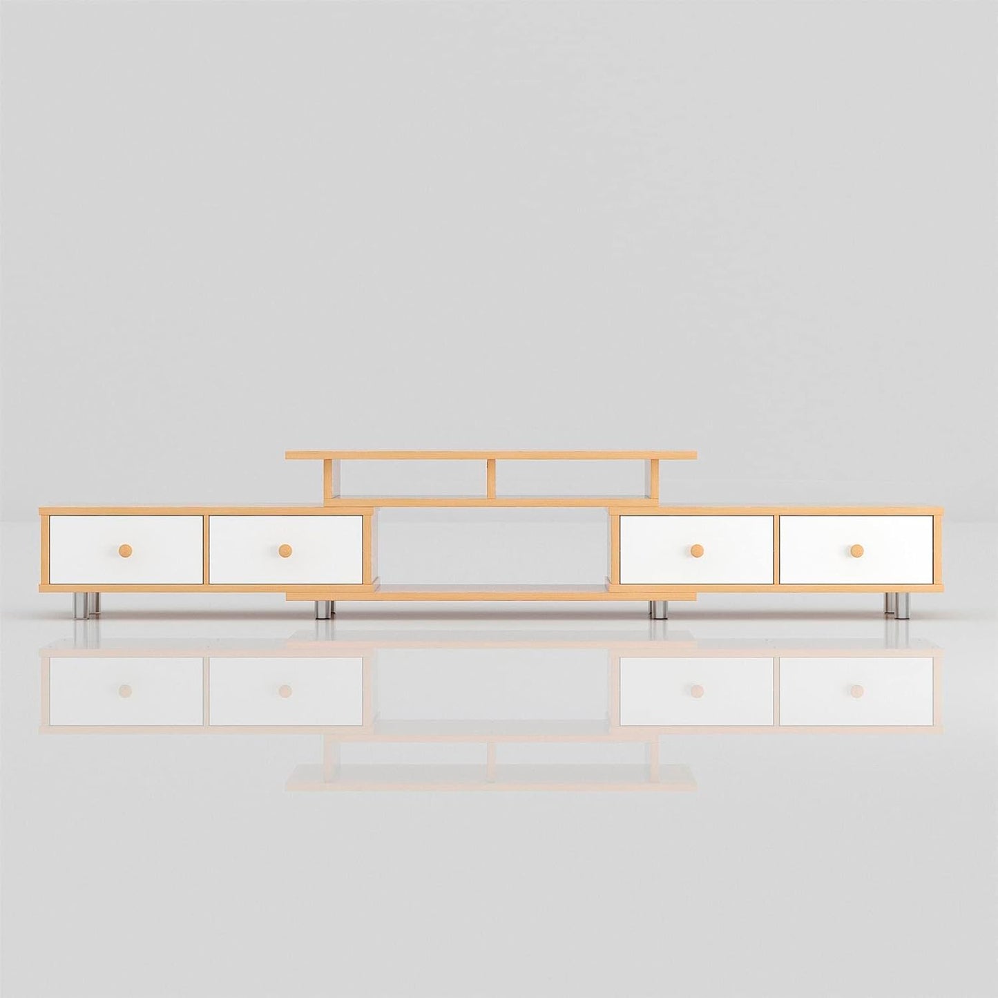 Rack TV Extendible Cuatro Cajones