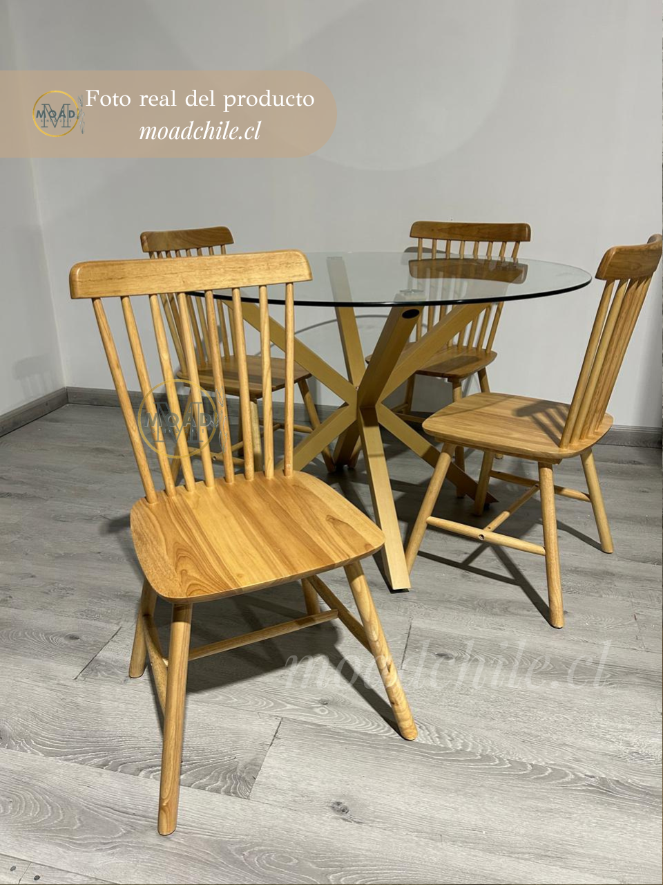 Comedor Suizo Redondo Windsor Madera 4P