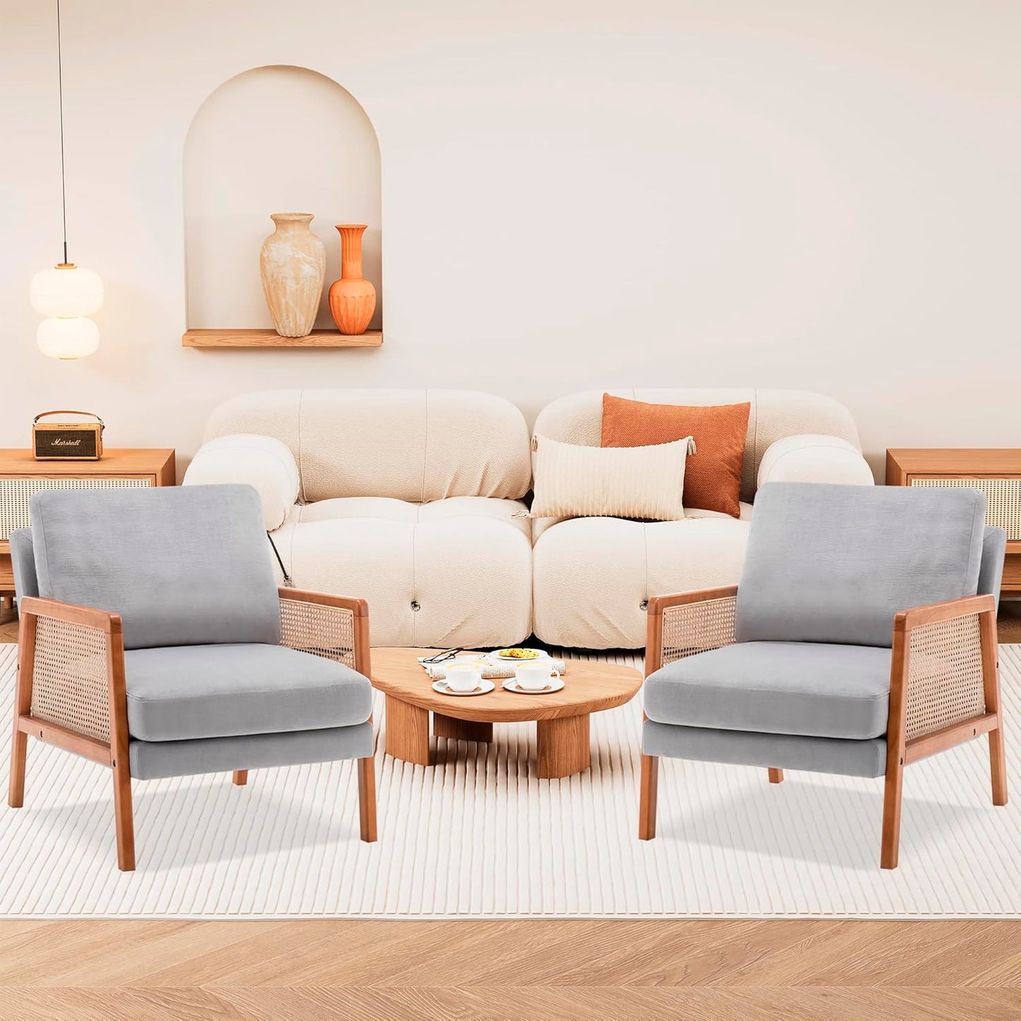 Sillon madera rattan harmony