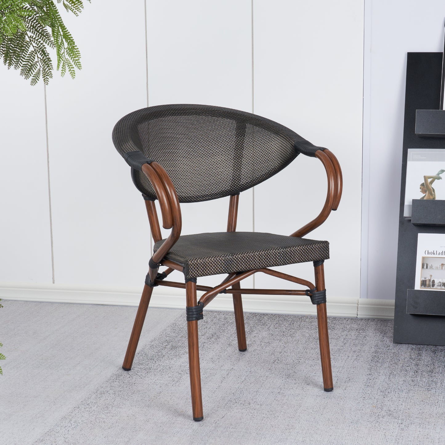 Silla Bistro Parisina Textileno con reposabrazos