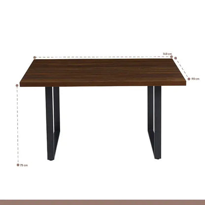 Mesa de Comedor Estilo Industrial 140x90 - Walnut