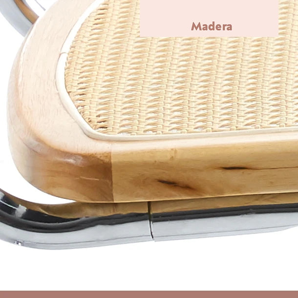 Silla de Madera y Rattan Breuer