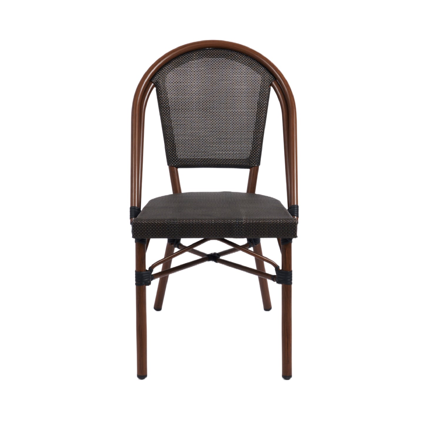 Silla Bistro Parisina Rattan Café oscuro