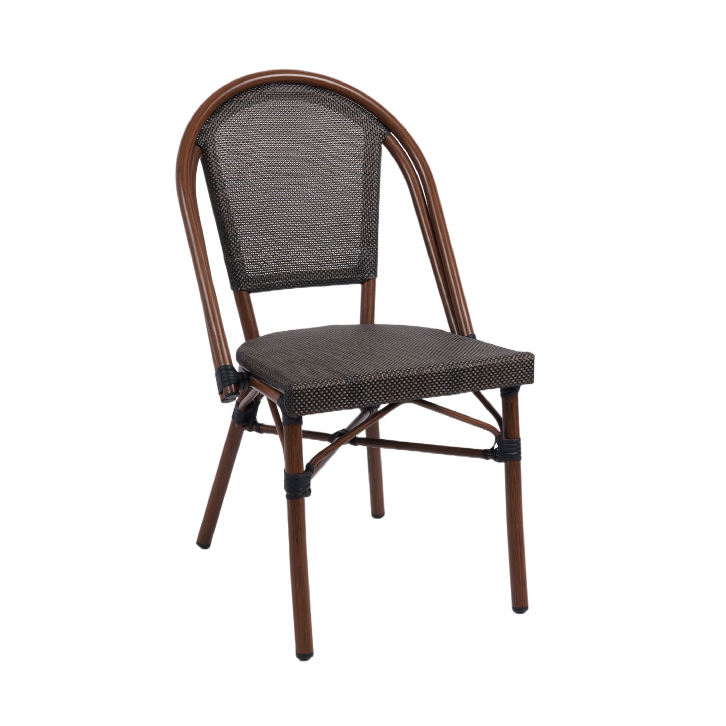 Silla Bistro Parisina Rattan Café oscuro