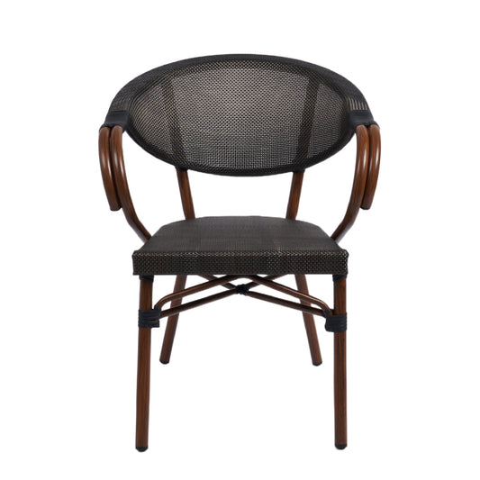 Silla Bistro Parisina Textileno con reposabrazos