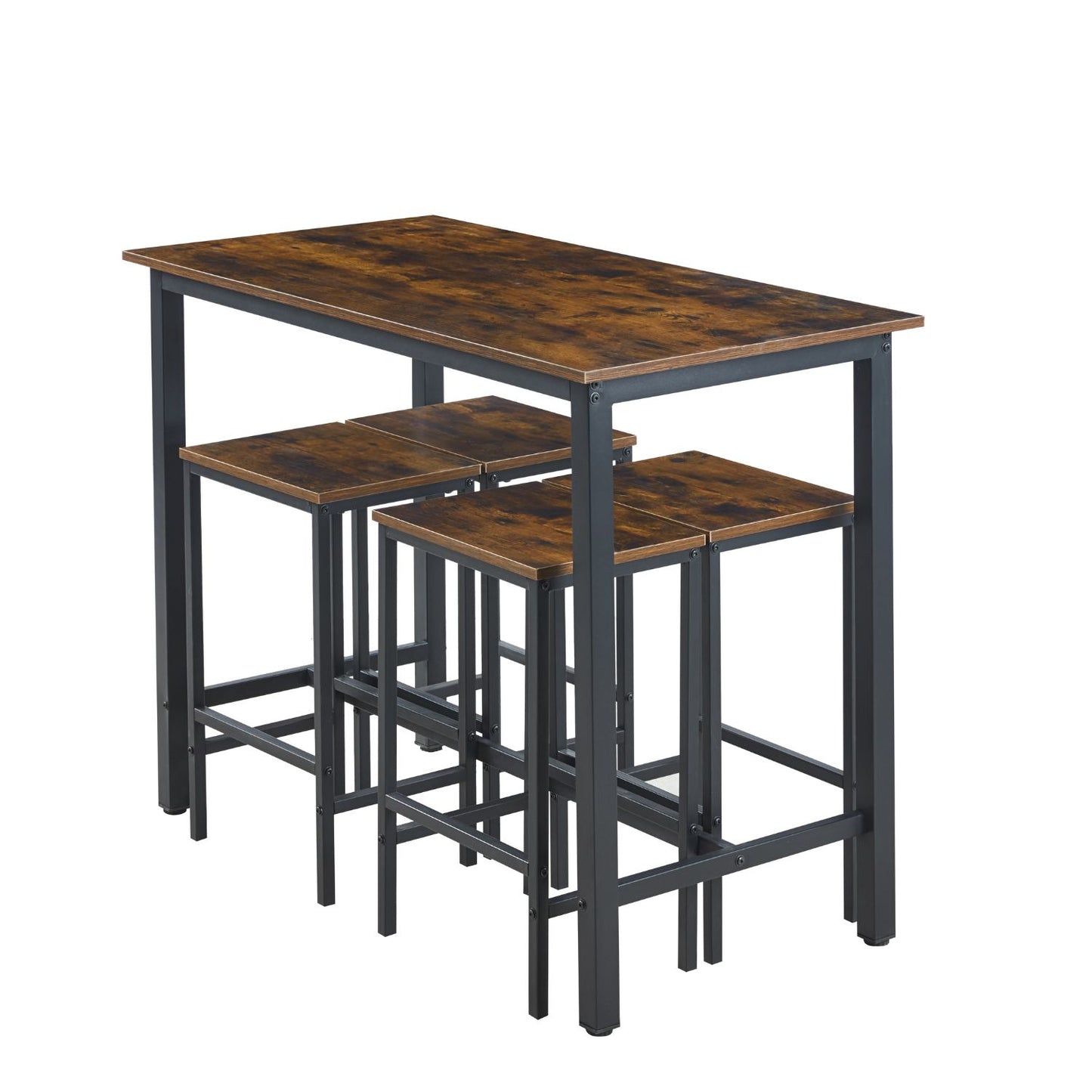 Set de comedor para cocina con pisos taburetes madera industrial