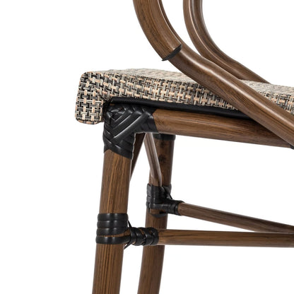 Silla Bistro Parisina Textileno con reposabrazos - Beige