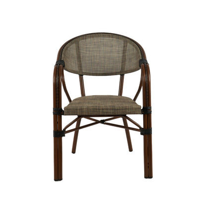 Silla Bistro Parisina Textileno con reposabrazos - Beige