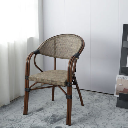 Silla Bistro Parisina Textileno con reposabrazos - Beige
