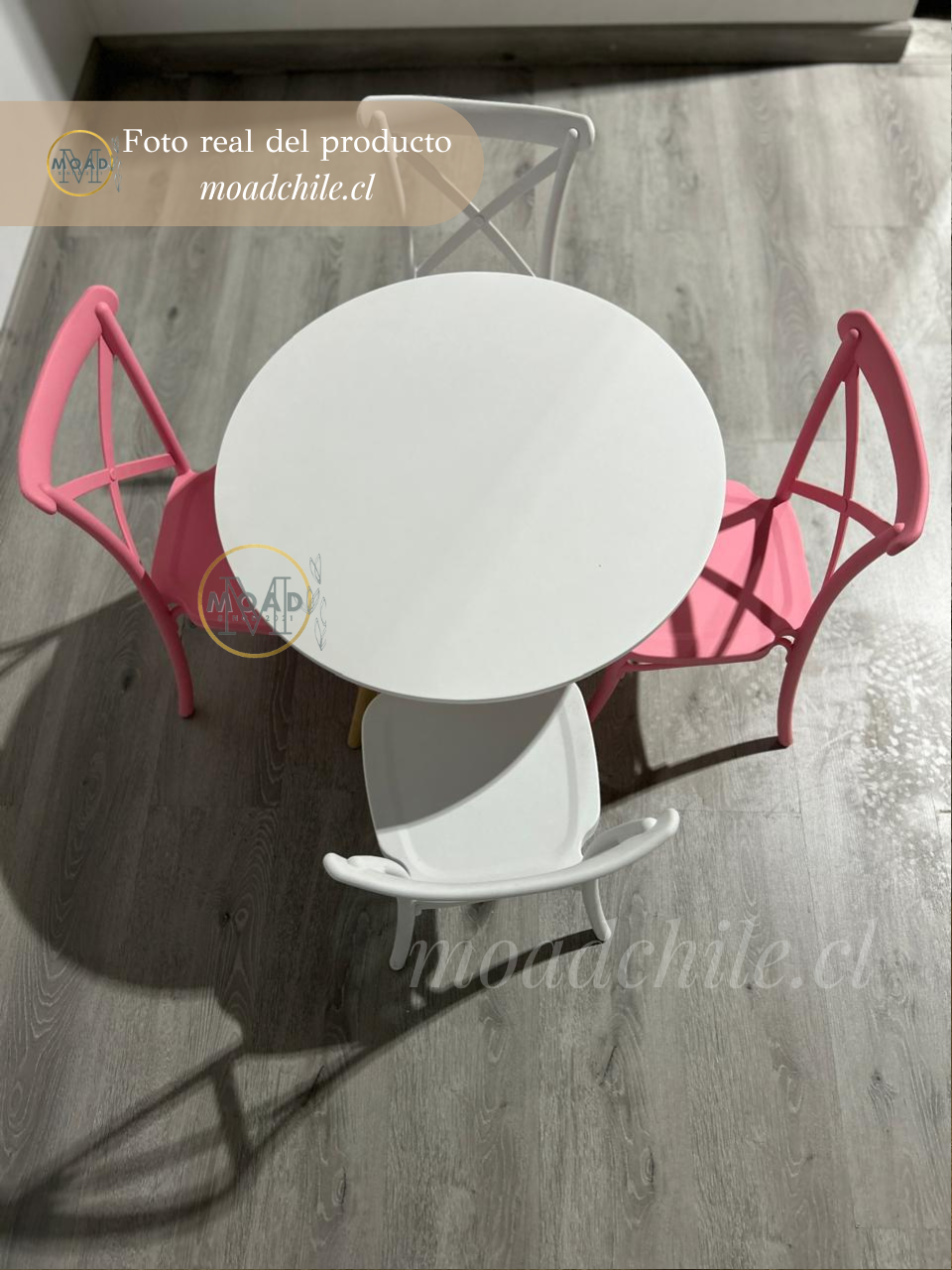 Set Mesa Kids 60cm + 4 Silla Danubio Kids